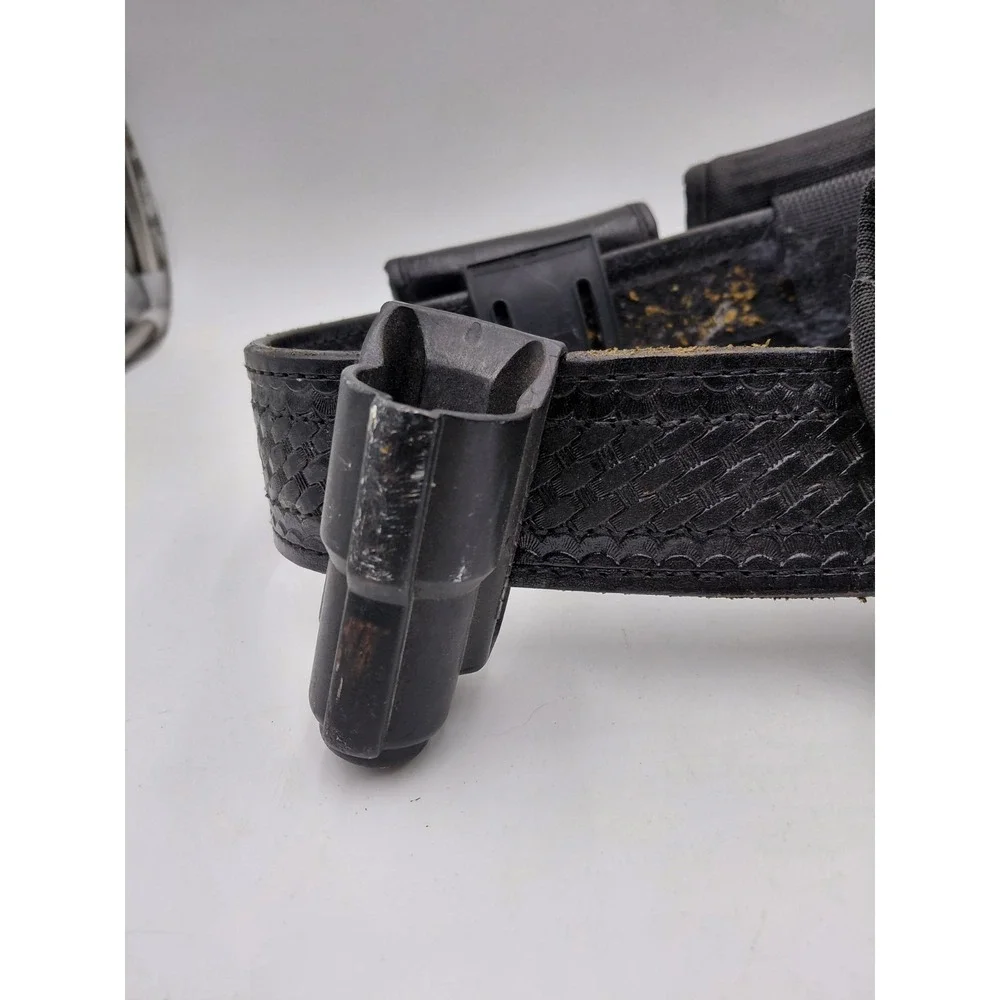 Dutyman 5021 Basketweave Leather Belt Bundle 9 Attachments 4XL 65